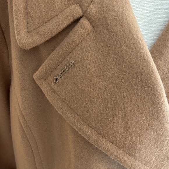 NWT Anne Klein Women's Camel  Double-Breasted wool  Pea Coat Sz XL - Picture 12 of 13
